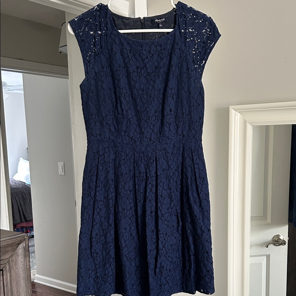 Madewell Navy Lace Dress